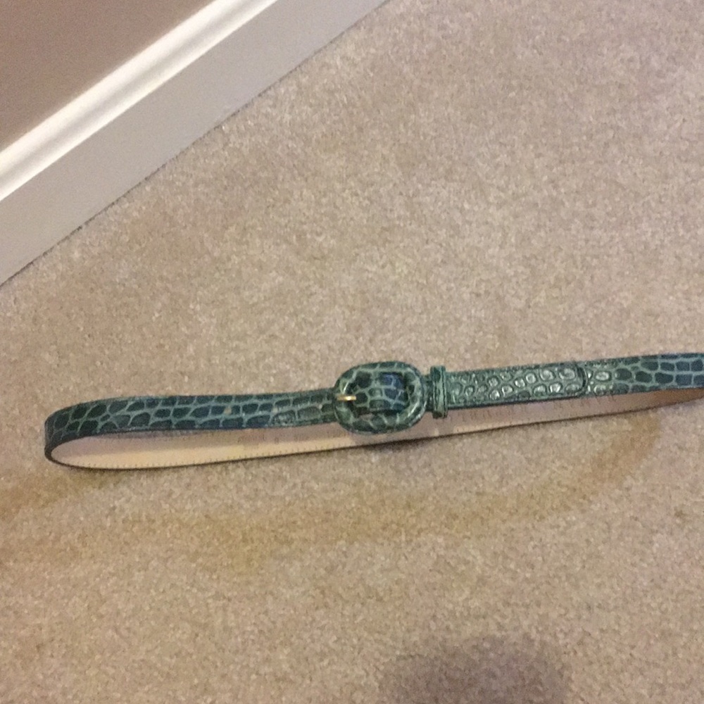 Banana republic deep green/ blue leather belt